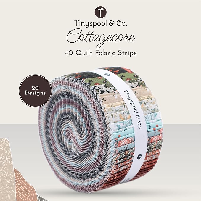 Tinyspool & Co.'s Twirlie Roll 40 Precut Quilting Fabric Strips - Image 2