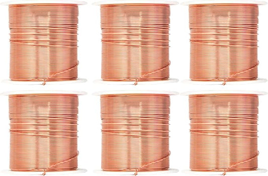 Mandala Crafts 20 Gauge Anodized Aluminum Craft Wire for Jewelry Making - 450 FT Colored Flexible Rose Gold Combo Wire - Bendable for Bonsai Armature Crafting Sculpting