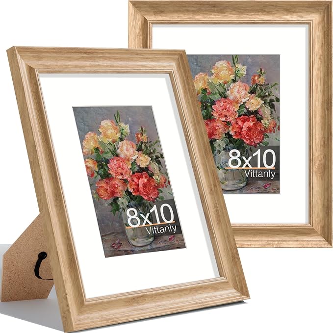 Vittanly 8x10 Picture Frames Set of 2, Ornate Vintage Photo Frame by Vittanly