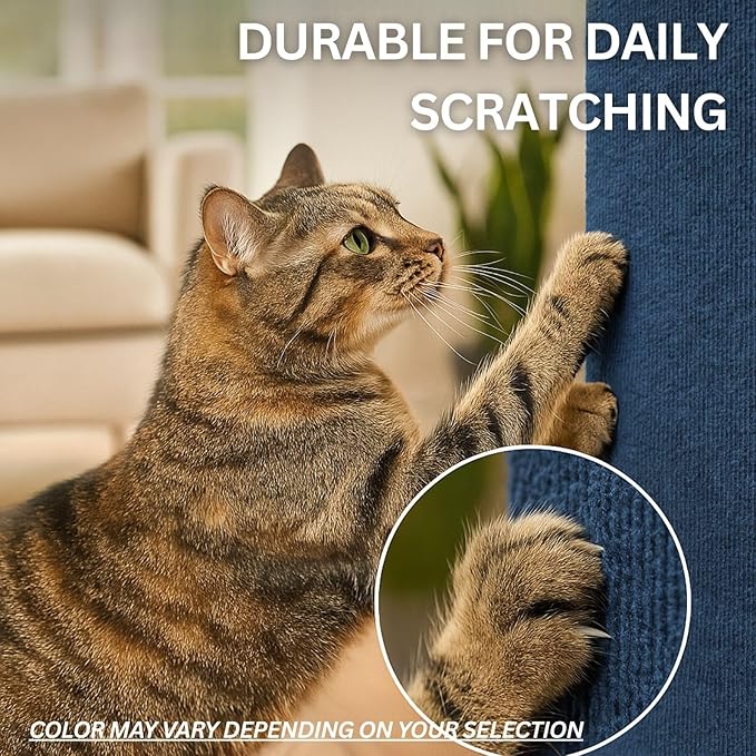 Cat Scratch Mat, 23.6’’ x 11.8’’ Wall Corner Stracther, Versatile Self-Adhesive - Image 6