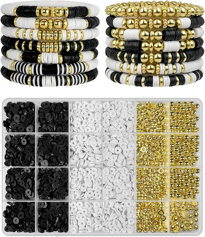 ClaBead Bracelet Making Kit for Boys 3200Pcs, Clay Beads Bracelet Kit by ClaBead