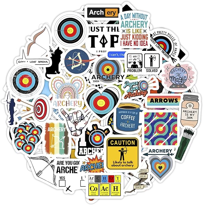 BulbaCraft 100Pcs Archery Stickers by BulbaCraft