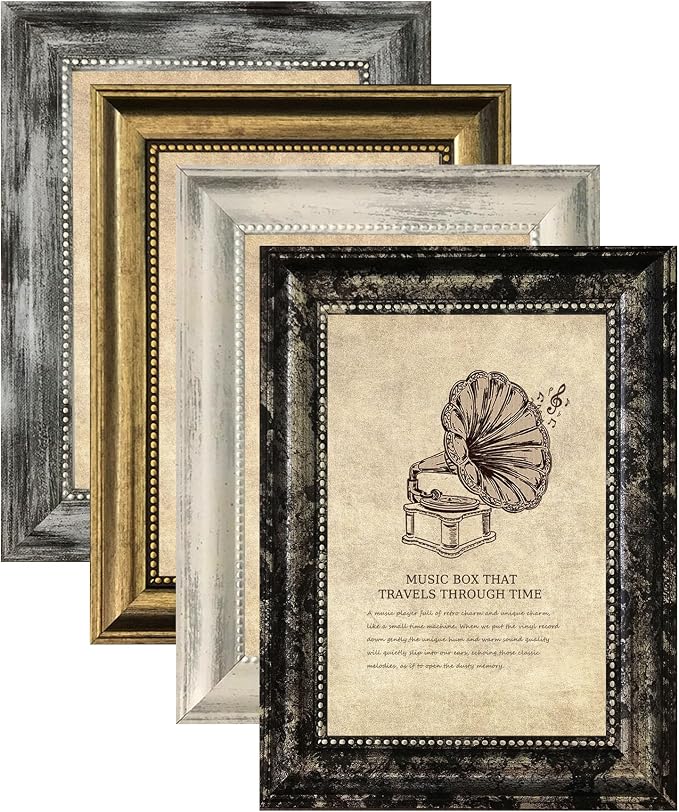 4x6 Picture Frames Set of 4- Rustic Retro Photo Frame - Image 8