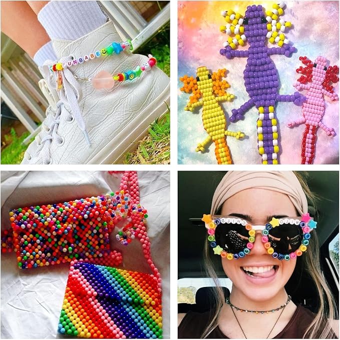 5800Pcs Glow in The Dark Pony Beads Bulk, 30 Colors Rainbow Kandi Bead - Image 8