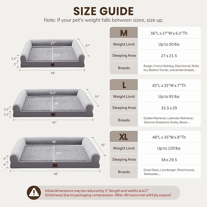 Large Dog Beds Large Sized Dogs 48x35x8 Inch, Orthopedic XXL XL Dog Bed - Image 7