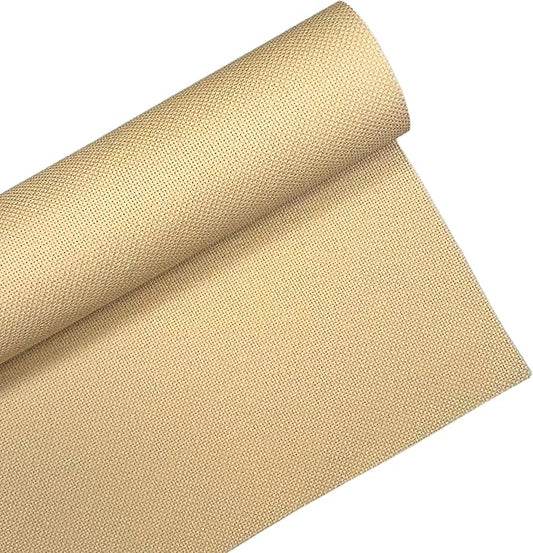 1 Sheet of Wheat 14 Count Aida Cloth – 28 x 28 Inch Pre-Cut Fabric Squares – Cross Stitch Fabric – 100% Cotton – Ideal for Needlework & Embroidery – The Knotty Unicorn
