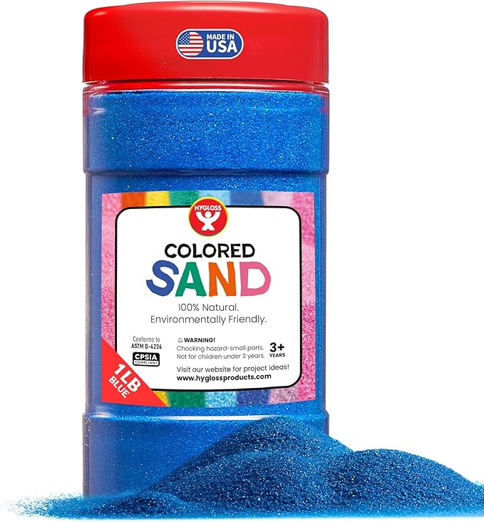 Hygloss Colored Sand for Crafts – 1 lb Bottle by HyglossProductsInc