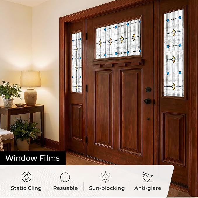 ADD.HERES Window Privacy Film, Stained Glass Decorative Static Cling, Removable - Image 6