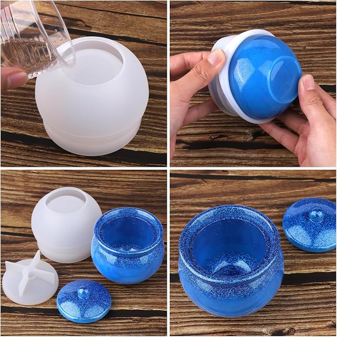 Juome Jar Resin Molds Silicone, Large Jars Silicone Molds - Image 7
