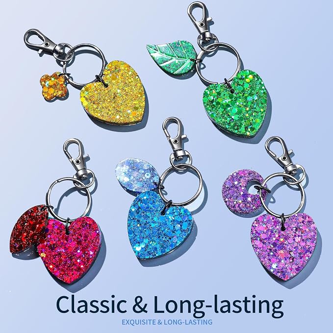LEOBRO 60 PCS Lobster Claw Clasps and Key Rings, Keychain Clips and Key Chain - Image 6