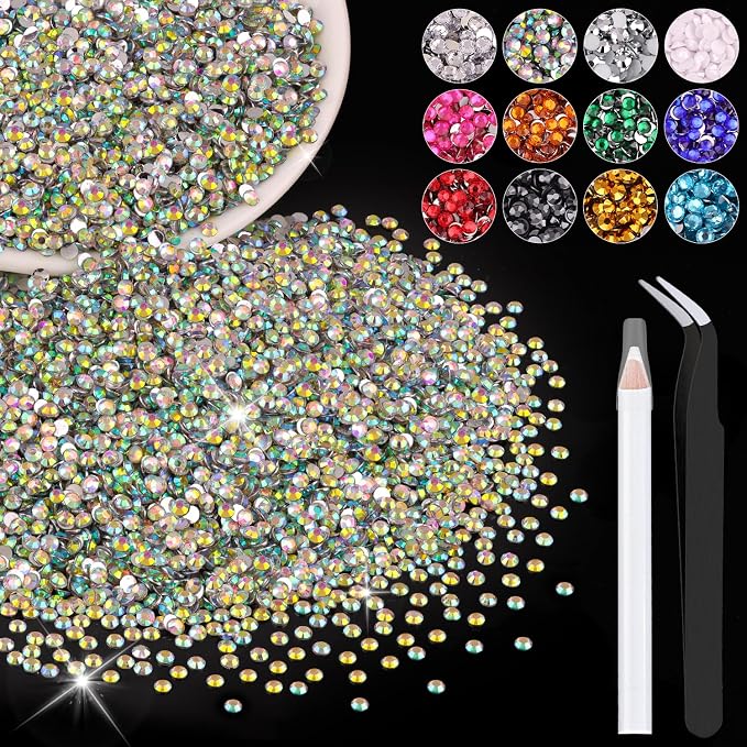 12000PCS 2mm Resin Rhinestones Bulk by BELLEBOOST