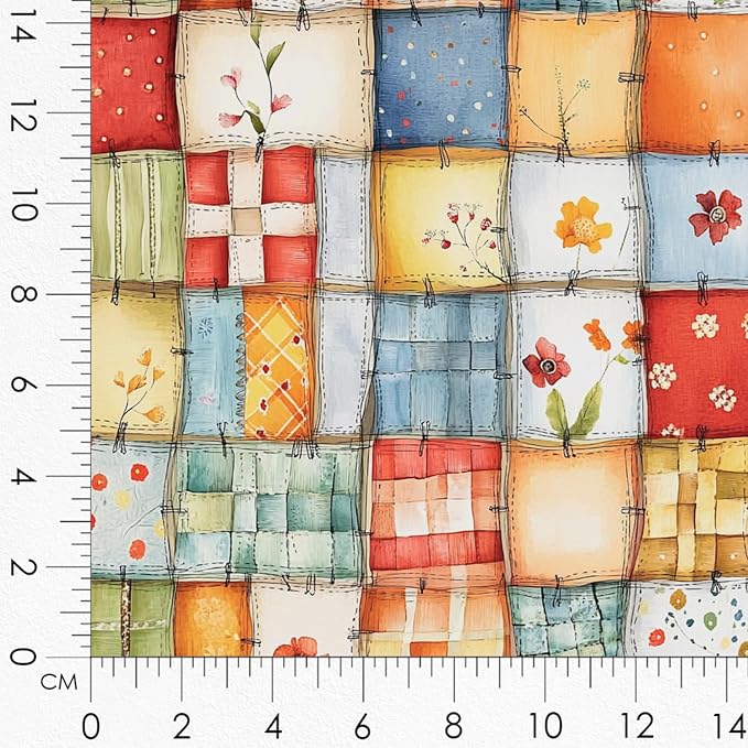 Patchwork Mushroom Cotton Fabric Panel – 6 Designs + Bonus Sheet 29.5×19.6 inch - Image 8