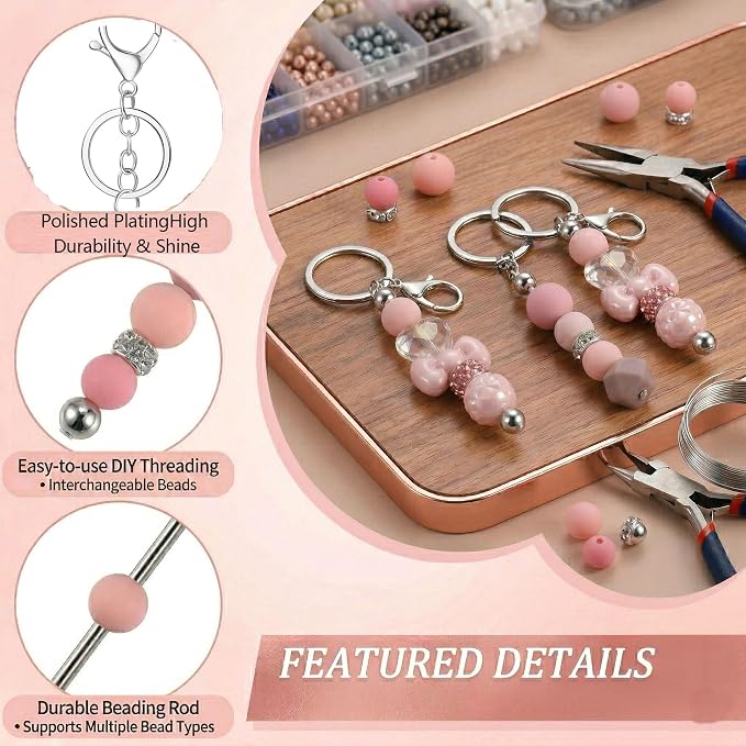 DIY Beadable Keychain Bars Metal Rod - Image 4