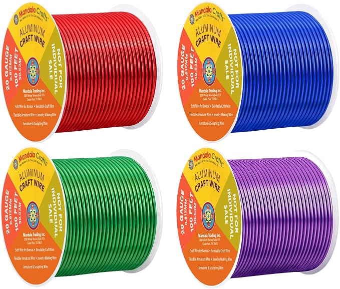 Mandala Crafts 20 Gauge Anodized Aluminum Craft Wire by MandalaCrafts