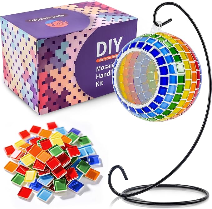 Joyclub DIY Mosaic Candle Holder Kit Mosaic Kits by Joyclub