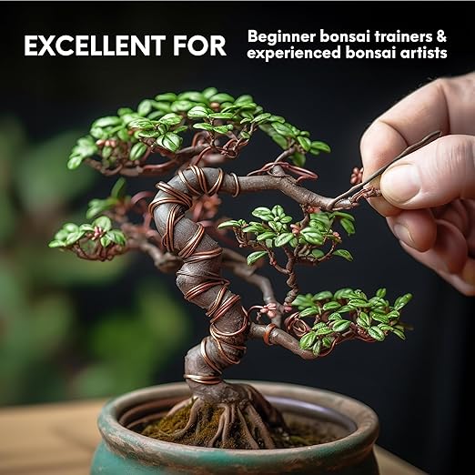UTILE Bonsai Wire - Armature Aluminum Wire 100 ft 18 Gauge 1.2 mm Bonsai Training Wire, Tree Kit, Plant, Sculpting, Crafts, Bendable, Gardening, Beading and Jewelry Making (Copper, Brown)