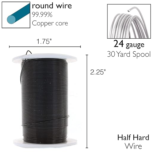 The Beadsmith Wire Elements 24-Gauge Lacquered Tarnish-Resistant Copper Wire - Image 4