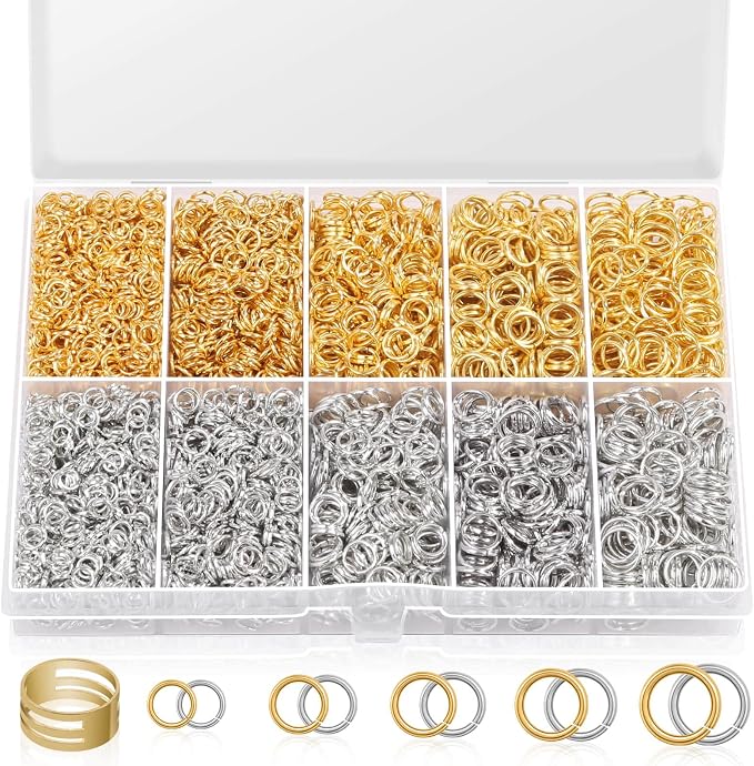 4600Pcs Silver and Gold Jump Rings by PAXCOO