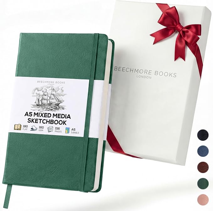 BEECHMORE BOOKS A5 Mixed Media Sketchbook by BeechmoreBooks