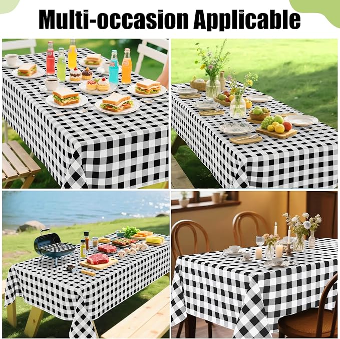 Smiry Oval Table Cloth, Waterproof Vinyl Tablecloths - Image 6