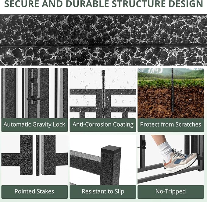 Dog Fence Outdoor for Yard Indoor Dog Playpen 40" Height 48 Panels Portable Dog - Image 5
