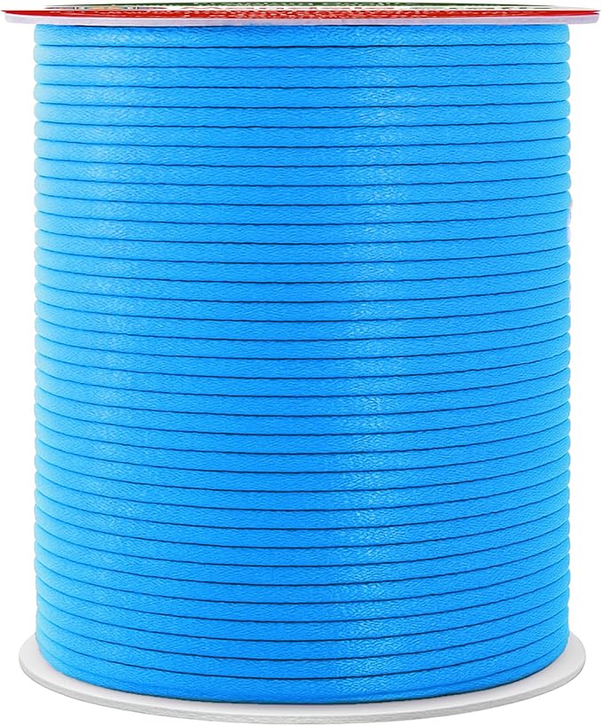 Mandala Crafts 2mm 109 Yards Light Blue Cotton Waxed Cord for Jewelry Making Bracelet Cord Waxed String - Beading String Thread Jewelry Cords for Necklaces String
