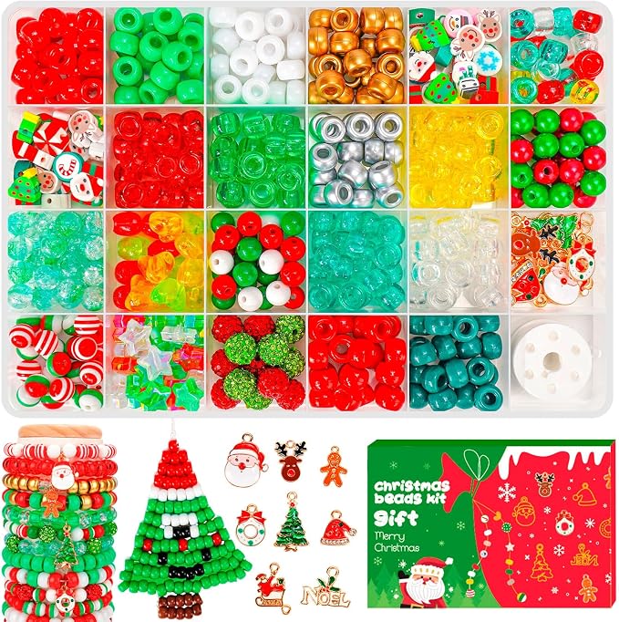 Christmas Beads for Bracelets by Sistenia