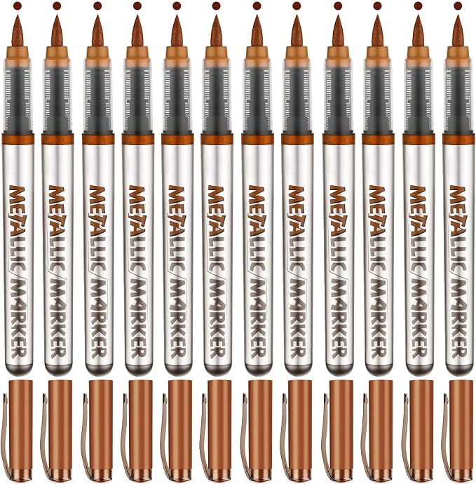 Metallic Acrylic Paint Markers, Fabric Paint, DIY Crafts by YWPXSN