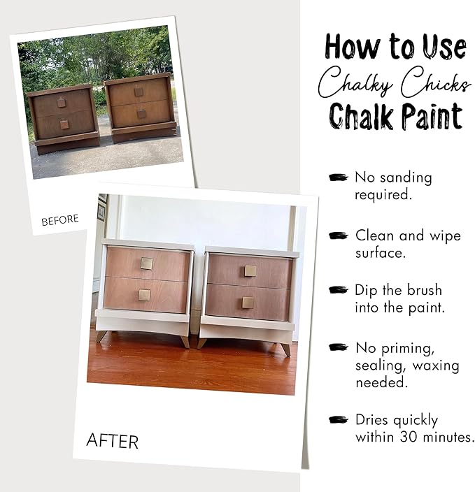 Chalky Chicks All-in-One Chalk Paint for Furniture or Cabinet - 16 Fl Oz - Matte Finish Shamrock (Dark Green) for Metal, Wood Furniture Paint - No Sanding All-in-One for Home Decor & Crafts, USA Made
