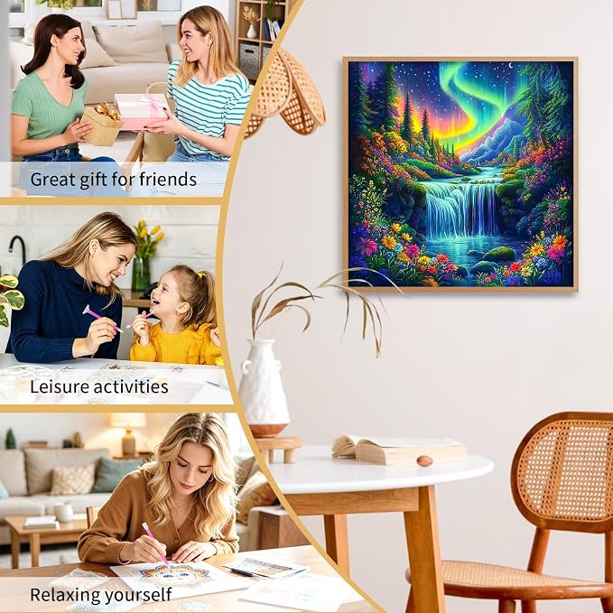 Waterfall Diamond Art Kits for Adults Beginners 14x14 in, DIY Craft Gift | - Image 8