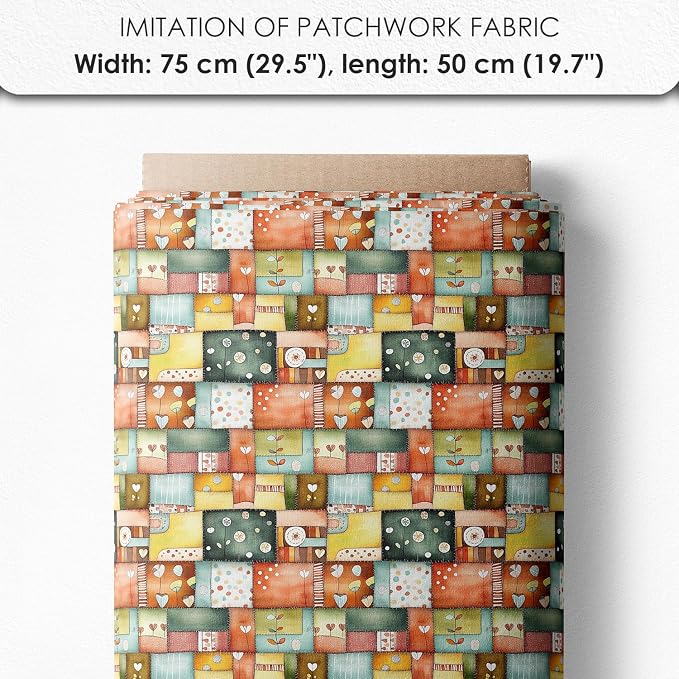 ‍ Patchwork Angel Cotton Fabric Panel – 6 Designs + Bonus Sheet 29.5×19.6 inch - Image 7