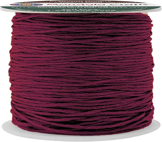 Mandala Crafts 0.5mm 109 Yards Maroon Cotton Waxed Cord for Jewelry Making Bracelet Cord Waxed String - Beading String Thread Jewelry Cords for Necklaces String
