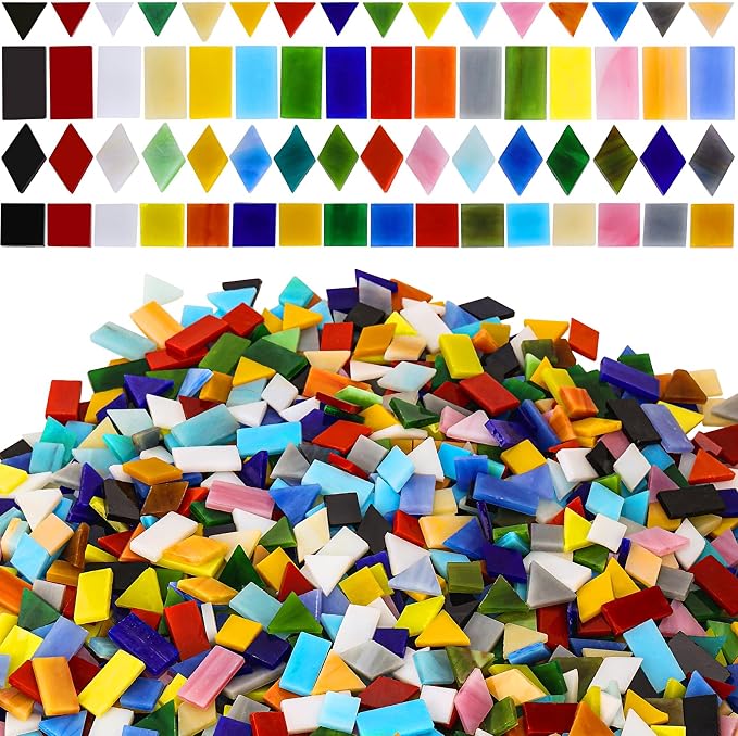 2400 Pcs Mosaic Tiles, Glass Mosaic Tiles by UZLUbuywithconfidence
