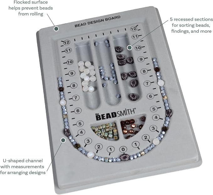 The Beadsmith Bead Board, 28” U-Shaped Channel, 8.5 x 12 inches, Design Boards - Image 4