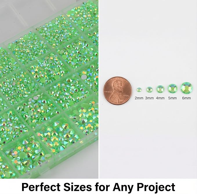 36000Pcs Lime Green Rhinestones - Image 3
