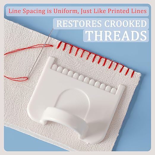 1 PCS Square 3mm Edge Lock Seam Guide, Mini Sewing Finger Ruler for Hand Sewing, DIY Sewing Kit Tool, Sewing Needle Gauge Measuring Guide, Square White
