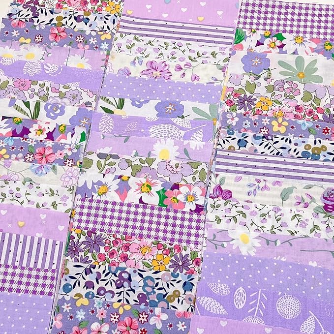 Cotton Fabric DIY Making Supplies Quilting Patchwork Fabric Fat Quarter Bundles by Antetek