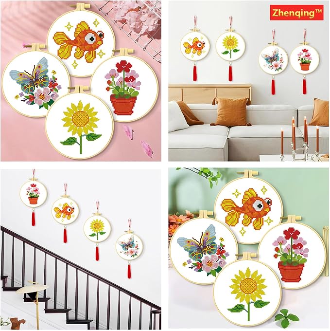 Zhenqing 4-Piece Cross Stitch Kit - Image 8