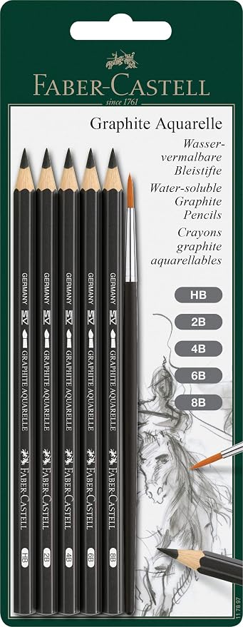 Faber-Castell Graphite Aquarelle 5 Grades Pencils by Faber-Castell
