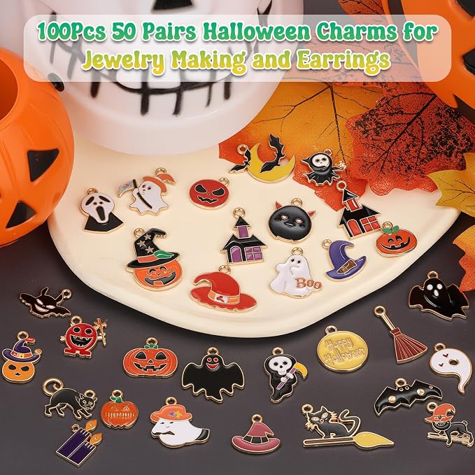 100Pcs 50 Pairs Halloween Charms - Image 2