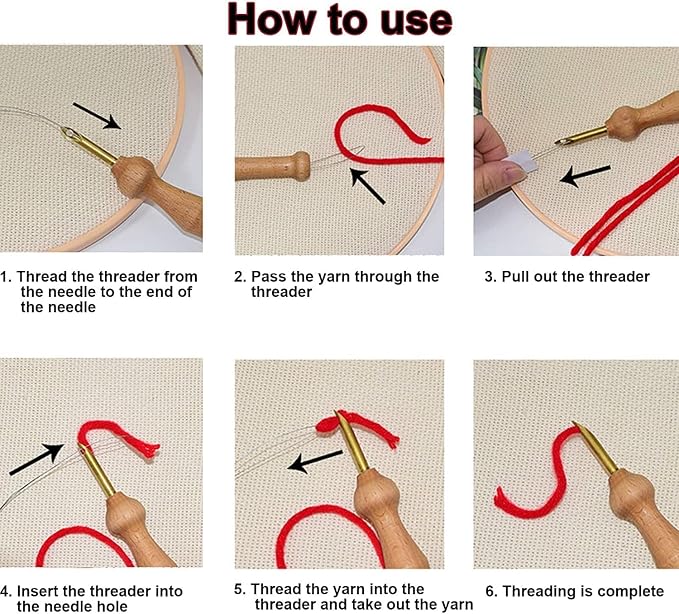 Punch Needle Kit Includes Adjustable Punch Needle Tool - Image 5