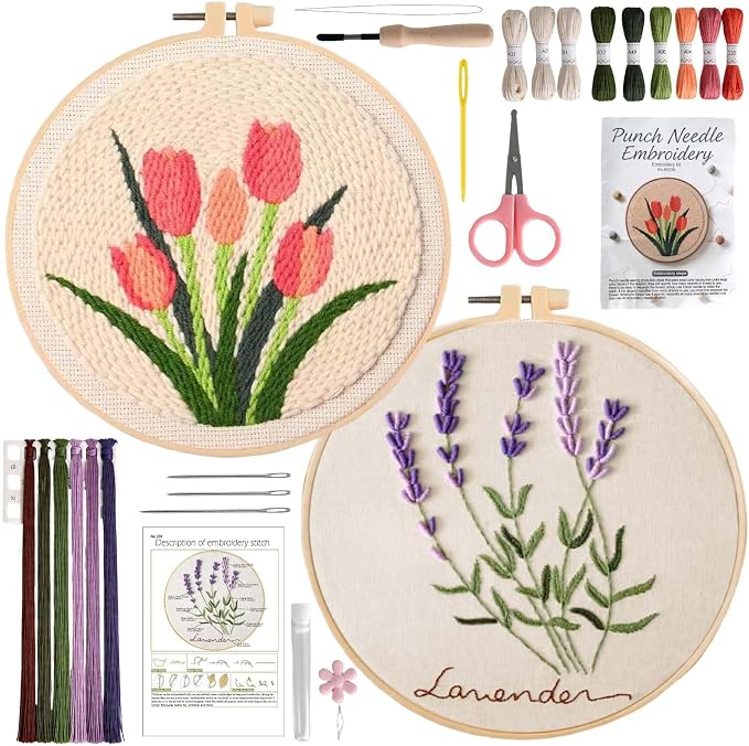 AERXSRET Punch Needle Kit and Embroidery Kit by Unknown