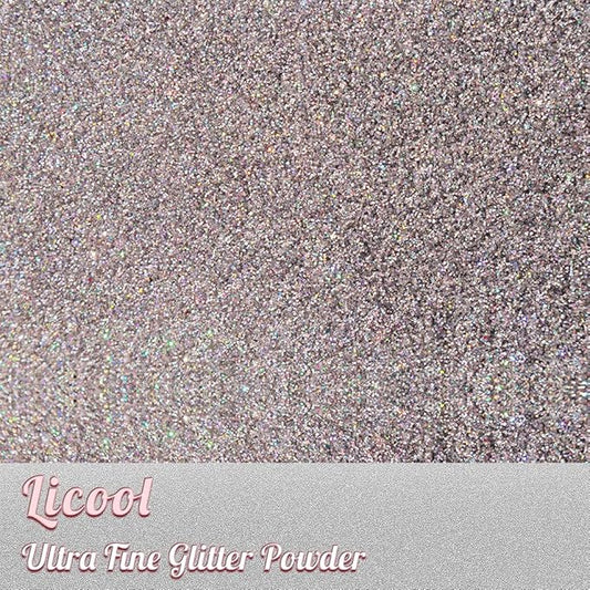 100g Holographic Ultra Fine Glitter, Sparkle Makeup Glitter, Extra Fine Craft Glitter Resin Sequins for Epoxy Glass Resin Art Tumblers Body Hair Face Nail (Laser Silver)