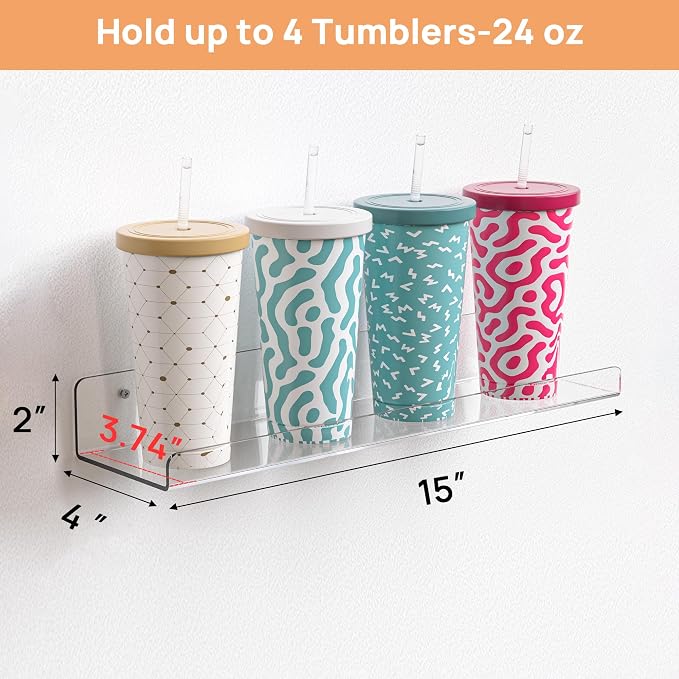 upsimples 2 Pcs 15" Acrylic Shelves - Image 3