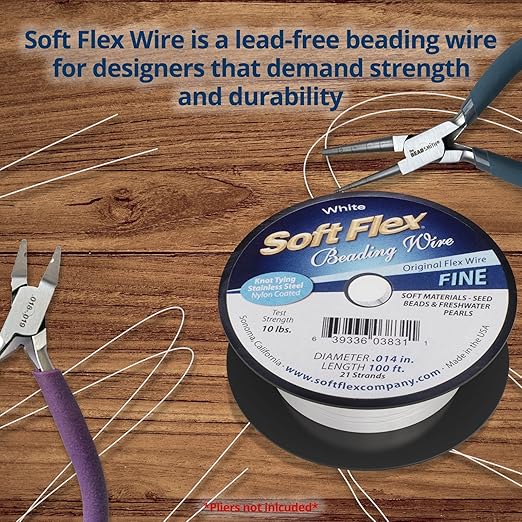 Soft Flex 21 Strand Beading Wire - Fine 0.14 Diameter - 100 Feet Design Wire