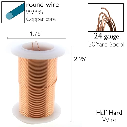 The Beadsmith Wire Elements 24-Gauge Lacquered Tarnish-Resistant Copper Wire - Image 4