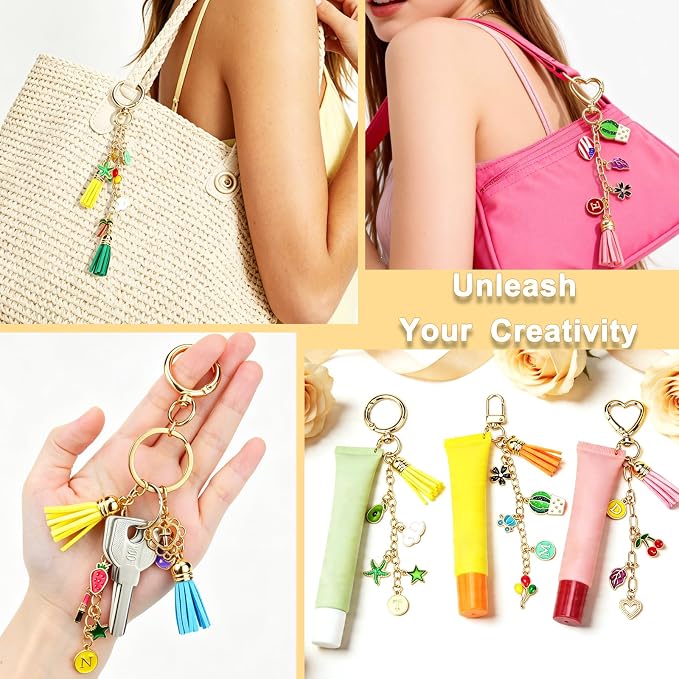 LOIKMIUP 440Pcs Keychain Making Kit, DIY Craft Supplies - Image 2