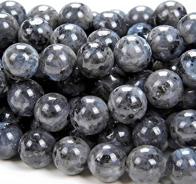 Zenkeeper 108 Pcs Larvikite Beads by Zenkeeper