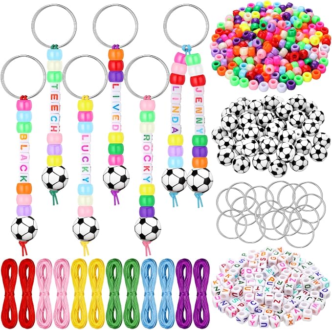 Landical 564 Pcs DIY Bead Keychain Kit Key Chain Making Craft Adjustable Letter by Landical