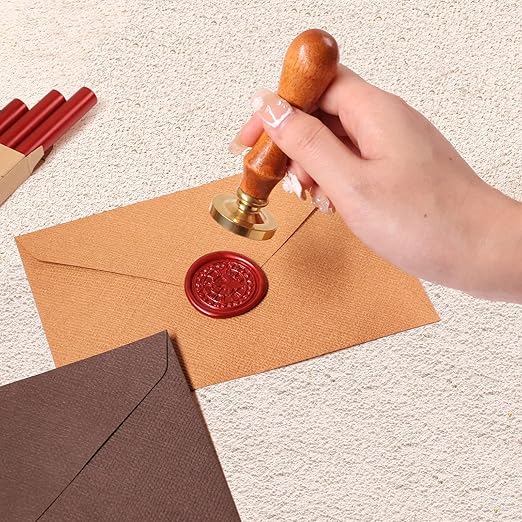 Gun Glue Sealing Wax Sticks for Wax Seal Stamp - Metallic Wine Red, Great for Wedding Invitations, Cards Envelopes, Snail Mails, Wine Packages, Christmas Gift Ideas, Pack of 10